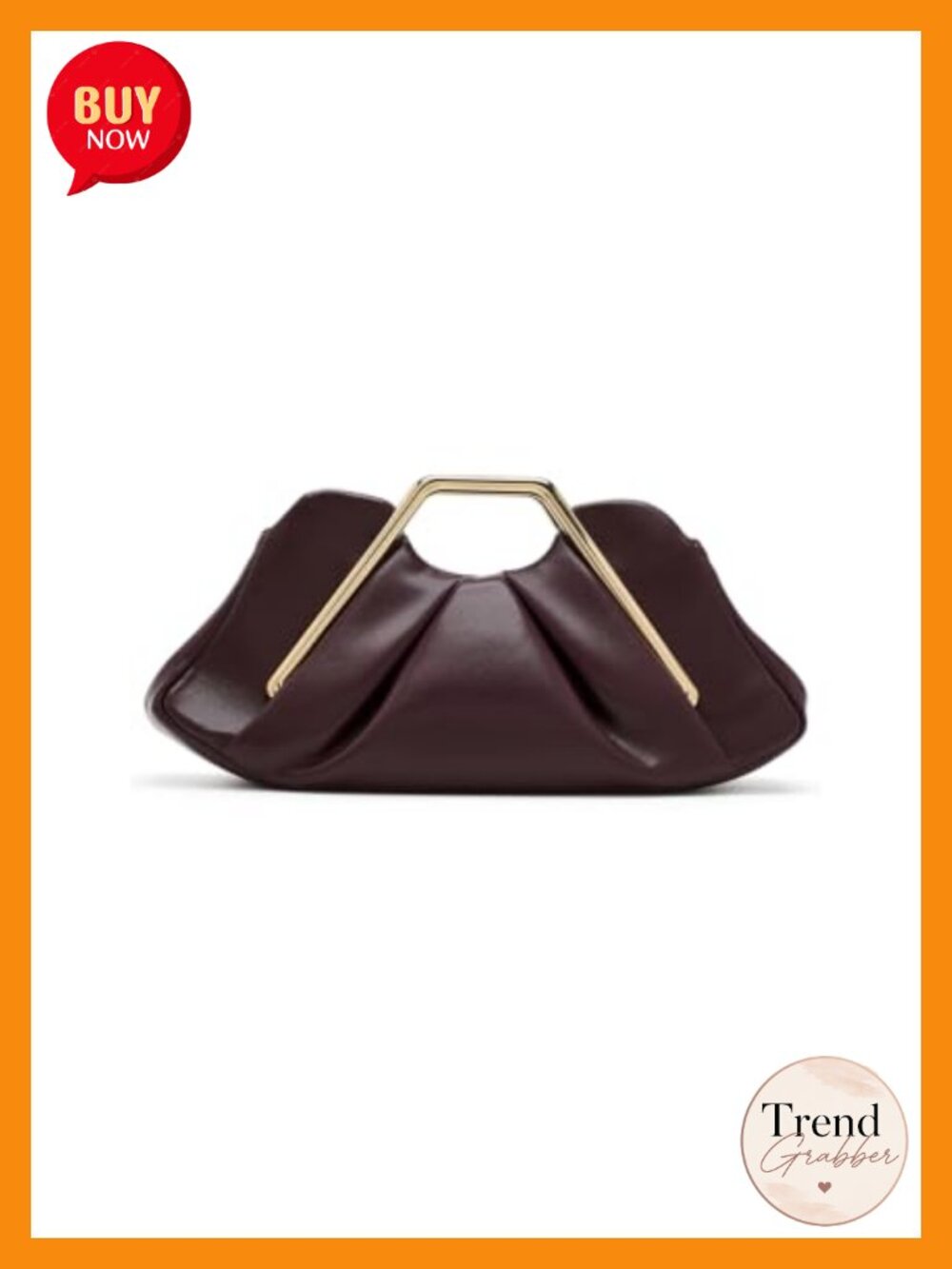 Vintage Kiss-Lock Metal Frame Clutch Faux Leather